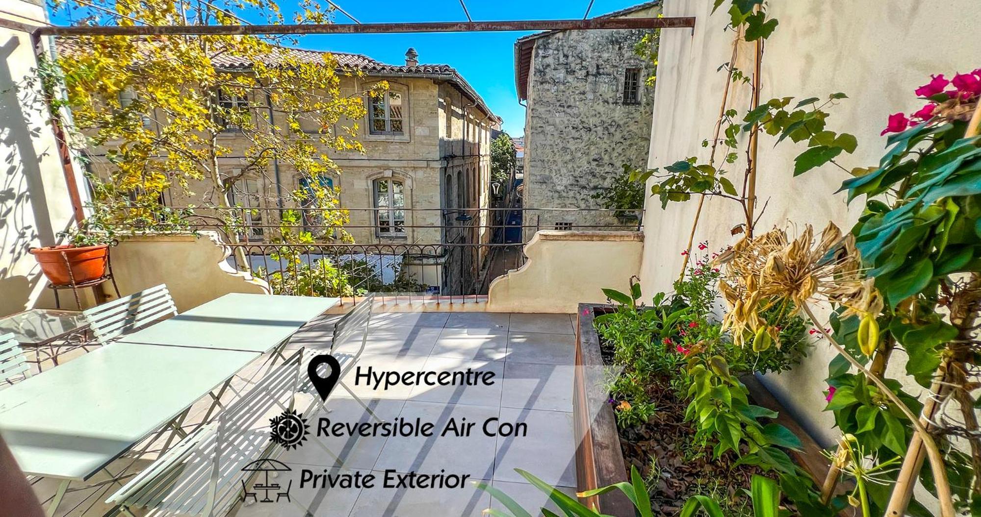 Ac - Private Exterior - Duplex Quartier Des Artistes Avignon